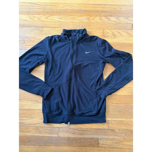 Nike Jackets & Blazers - Nike Dri-Fit Women’s Black Full-Zip Athletic Training Jacket Size S
